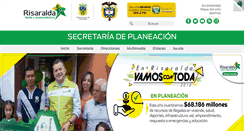 Desktop Screenshot of planeacion.risaralda.gov.co